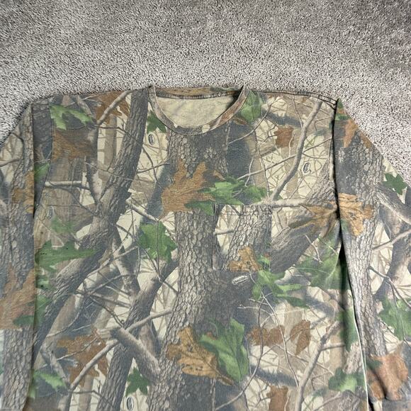 VINTAGE 90s Realtree Hardwood Camo Shirt Mens XXL 2XL Brown Camouflage Hunting - Picture 3 of 14